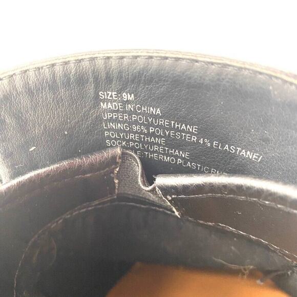 Faryl by Farylrobin Womens Slip On Loafers Mules Black‎ Faux Leather Chain Sz 9 - Picture 4 of 7